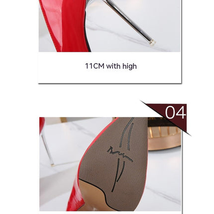 Women's High Stiletto Heels Pointed Toe Slip-on Pumps Shoes