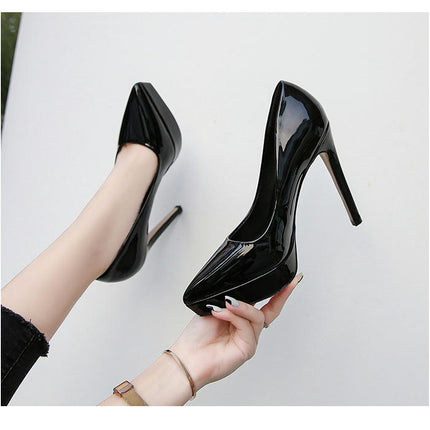 Women's Pointed Toe Platform Heels Stiletto High Heel Slip-on Pumps