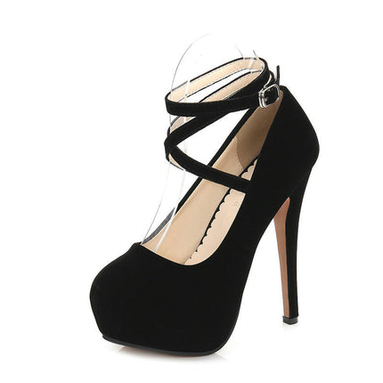 Heels for Women Strap Closed Toe Platform High Heels Pumps Stiletto Heels