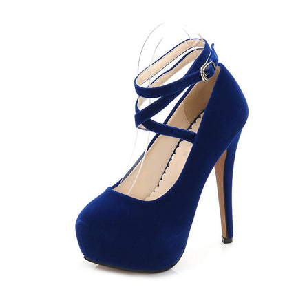 Heels for Women Strap Closed Toe Platform High Heels Pumps Stiletto Heels