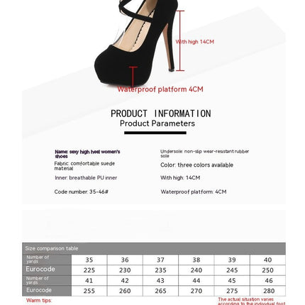 Heels for Women Strap Closed Toe Platform High Heels Pumps Stiletto Heels