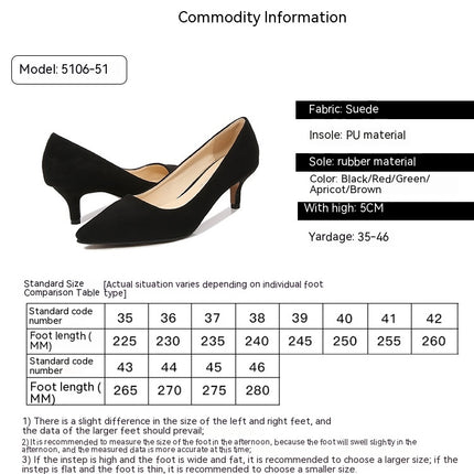 Suede Heels for Women Closed Toe Stiletto High Heels Pumps