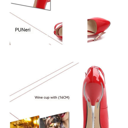 Ankle Strap Pump Pointy Toe Stiletto Heels Pumps for Women