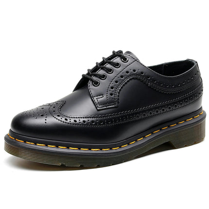 Women's Platform Lace-Up Round Toe Oxford Shoes Brogues