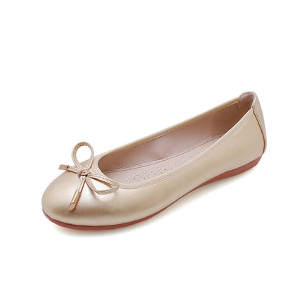 Women's Round Toe Ballet Flats Comfortable Bow Flats Shoes