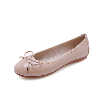 Women's Round Toe Ballet Flats Comfortable Bow Flats Shoes 1