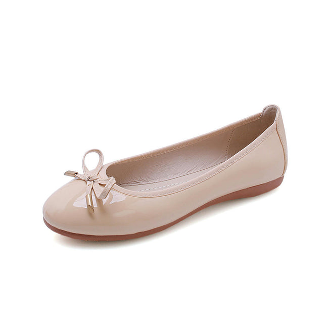 Women's Round Toe Ballet Flats Comfortable Bow Flats Shoes 1