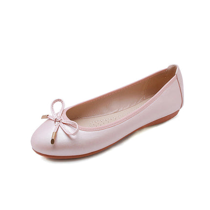 Women's Round Toe Ballet Flats Comfortable Bow Flats Shoes