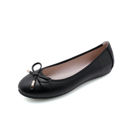 Women's Round Toe Ballet Flats Comfortable Bow Flats Shoes