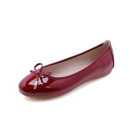 Women's Round Toe Ballet Flats Comfortable Bow Flats Shoes