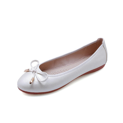 Women's Round Toe Ballet Flats Comfortable Bow Flats Shoes 1