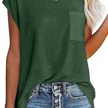 Women's Short Sleeve Tunic Tops Crew Neck Tops Casual Loose Summer T-Shirts