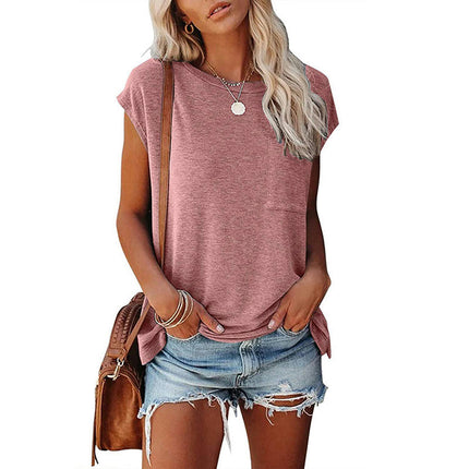 Women's Short Sleeve Tunic Tops Crew Neck Tops Casual Loose Summer T-Shirts