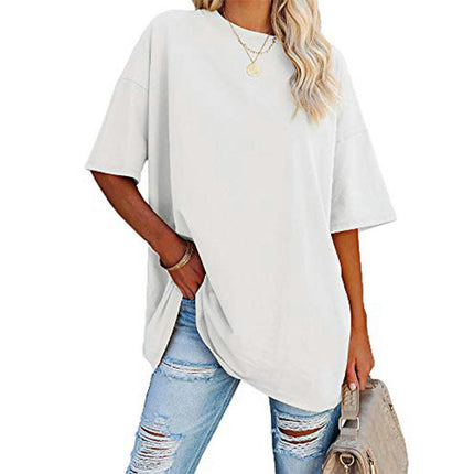 Women's Casual Tops Short Sleeve V Neck T Shirts Loose Tunic Top