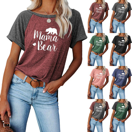 Women's Print T Shirts Short Sleeve Shirts Tees Summer Casual Loose Tops