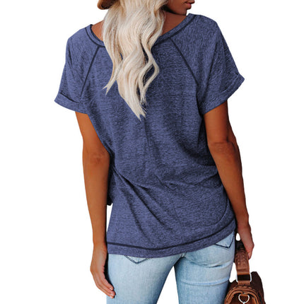 Women's Print T Shirts Short Sleeve Shirts Tees Summer Casual Loose Tops