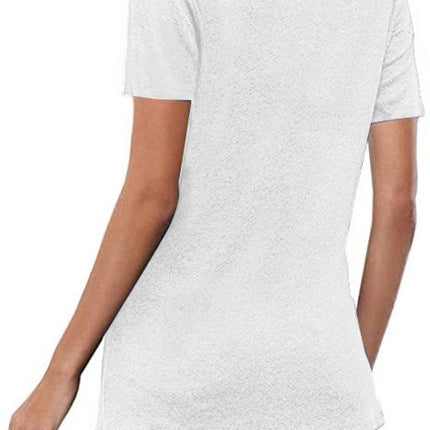 Women's Short Sleeve V Neck T Shirt Front Twist Tunic Tops Casual Loose Tops