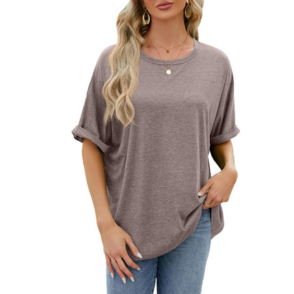 Women Summer T-Shirt Casual Short Sleeve Loose Crew Neck Tee Tops