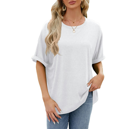 Women Summer T-Shirt Casual Short Sleeve Loose Crew Neck Tee Tops