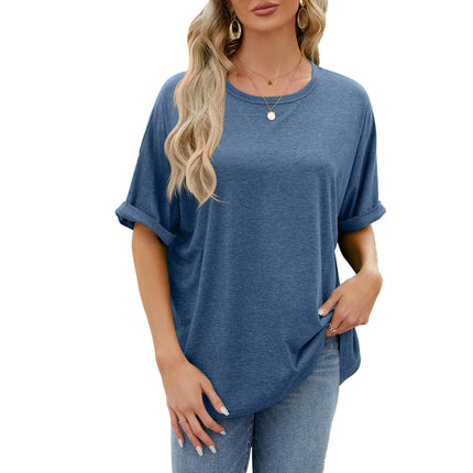 Women Summer T-Shirt Casual Short Sleeve Loose Crew Neck Tee Tops