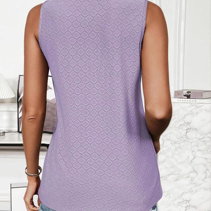 Women's Short Sleeve Round Neck Shirts Sleeveless Casual Tank Tops