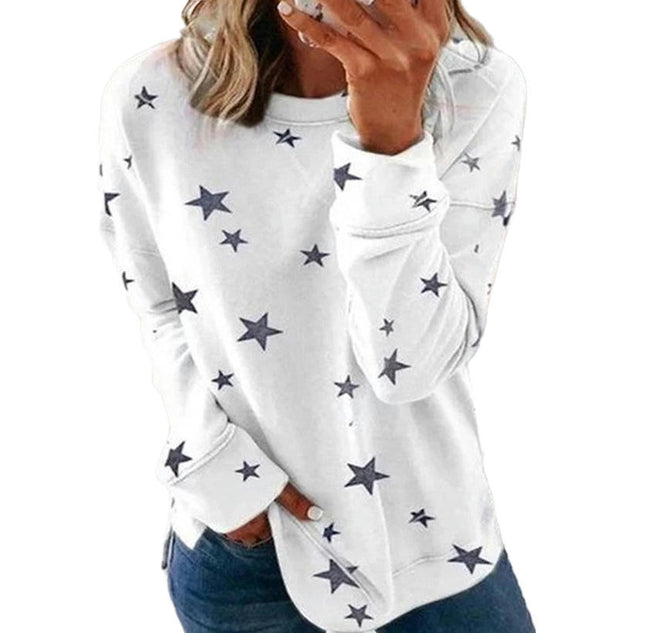 Women's Sweatshirt Casual Crewneck Loose Pullover Tops Long Sleeve Graphic Tee Shirt