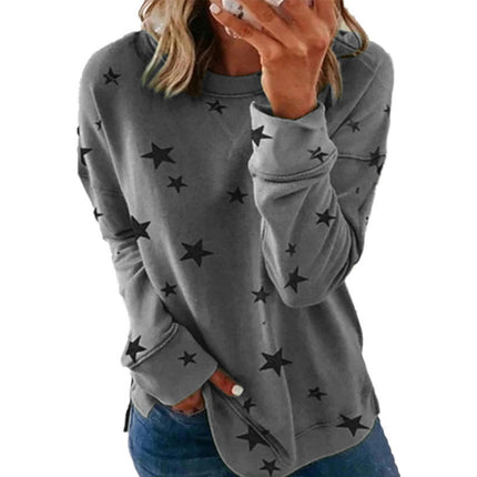 Women's Sweatshirt Casual Crewneck Loose Pullover Tops Long Sleeve Graphic Tee Shirt