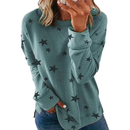 Women's Sweatshirt Casual Crewneck Loose Pullover Tops Long Sleeve Graphic Tee Shirt