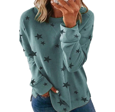 Women's Sweatshirt Casual Crewneck Loose Pullover Tops Long Sleeve Graphic Tee Shirt