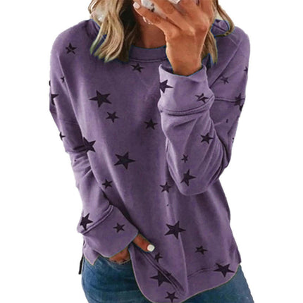 Women's Sweatshirt Casual Crewneck Loose Pullover Tops Long Sleeve Graphic Tee Shirt