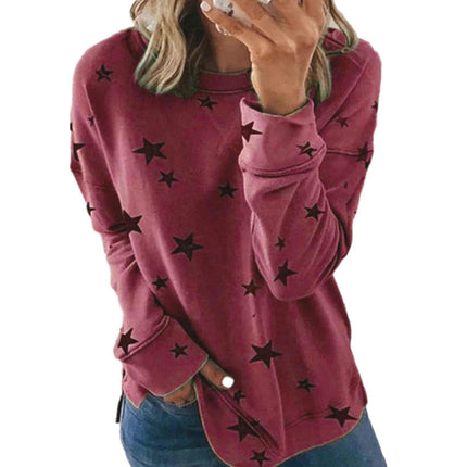 Women's Sweatshirt Casual Crewneck Loose Pullover Tops Long Sleeve Graphic Tee Shirt