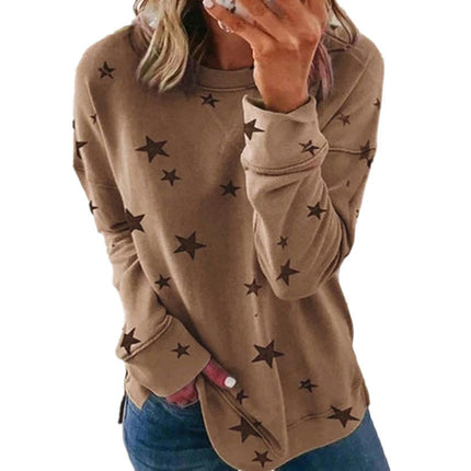 Women's Sweatshirt Casual Crewneck Loose Pullover Tops Long Sleeve Graphic Tee Shirt