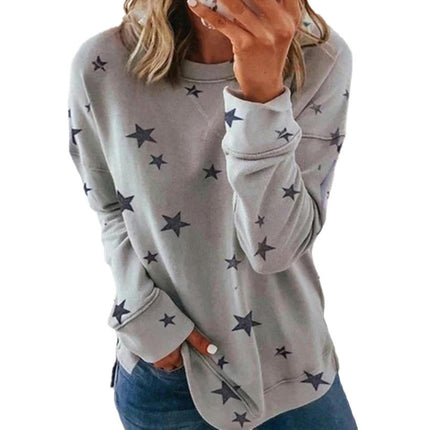 Women's Sweatshirt Casual Crewneck Loose Pullover Tops Long Sleeve Graphic Tee Shirt