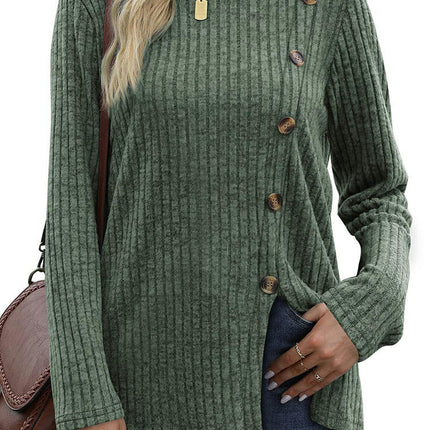 Women's Casual Long Sleeve Round Neck Loose Tunic T Shirt Tops