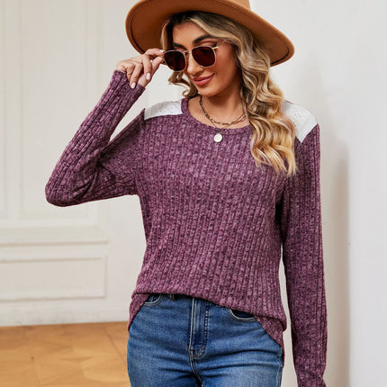 Women's Tunics Tops Crew Neck Long Sleeve Loose Fit Casual Shirts