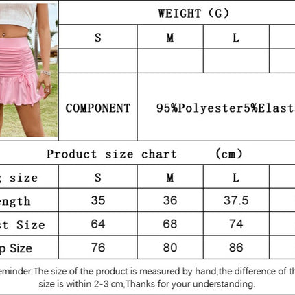 Women's Ruffle Mini Skirt Ruffle Hem Flowy Swing Beach Mini Short Skirt