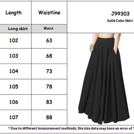 Women's High Waisted Maxi Skirts with Pockets Elastic Flowy Skirt