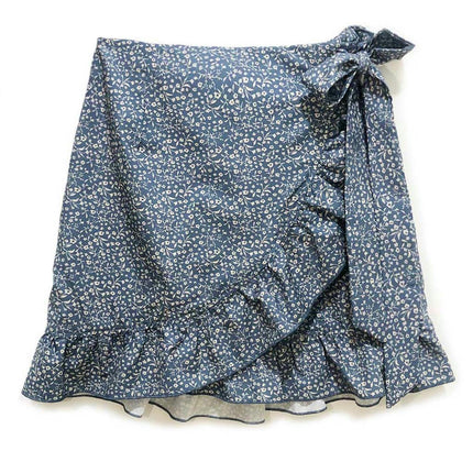 Women's Summer Wrap Floral High Waist Ruffle Short Mini Skirts