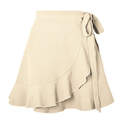 Women's Summer Wrap High Waist Ruffle Short Mini Skirts