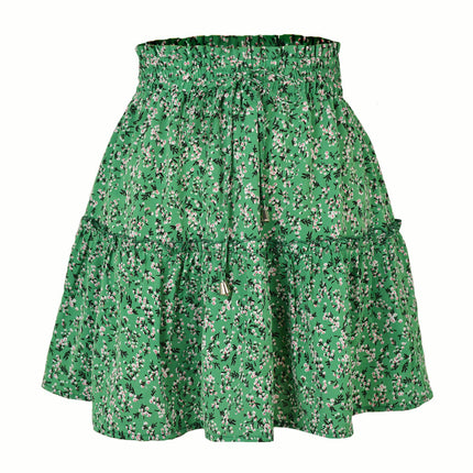 Women's Summer Flowy Ruffle Mini Skirt High Waist Beach Short Skirts