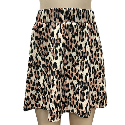 Women's Print Summer Skirt High Waist Flared A-Line Mini Skirts