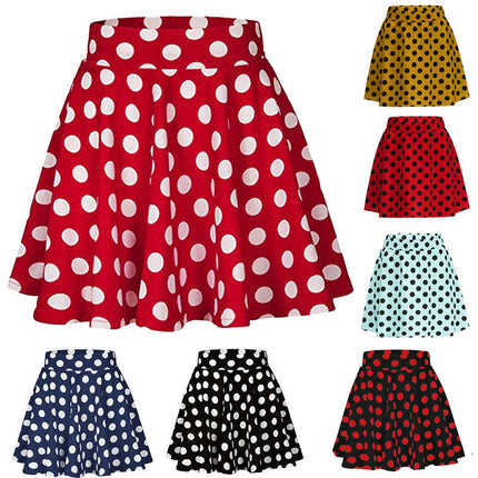 Women's Print Summer Skirt High Waist Flared A-Line Mini Skirts