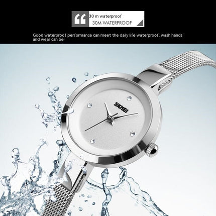 Women's Watch Stainless Steel Band Waterproof Quartz Watch