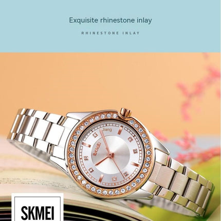 Women's Watches Waterproof Stainless Steel Diamond Wristwatch