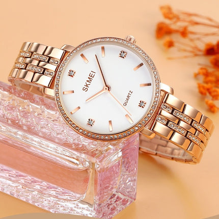 Women's Stainless Steel Band Watches Analog Quartz Diamond Watches