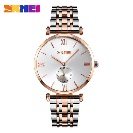 Ultra Thin Simple Couples Watches Stainless Steel Strap Watch Men and Women Quartz Watches