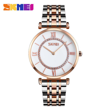 Ultra Thin Simple Couples Watches Stainless Steel Strap Watch Men and Women Quartz Watches