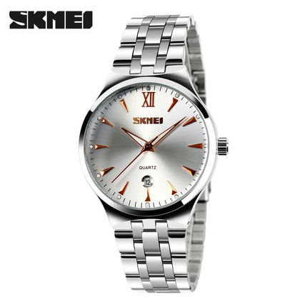 Couple Watch Men and Women Quartz Stainless Steel Strap Waterproof Watches