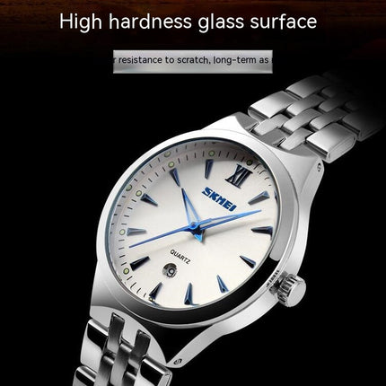 Couple Watch Men and Women Quartz Stainless Steel Strap Waterproof Watches