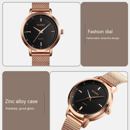 Women's Stainless Steel Mesh Strap Wrist Watch Analog Quartz Watch